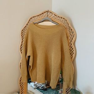 aerie | mustard chenille knit sweater